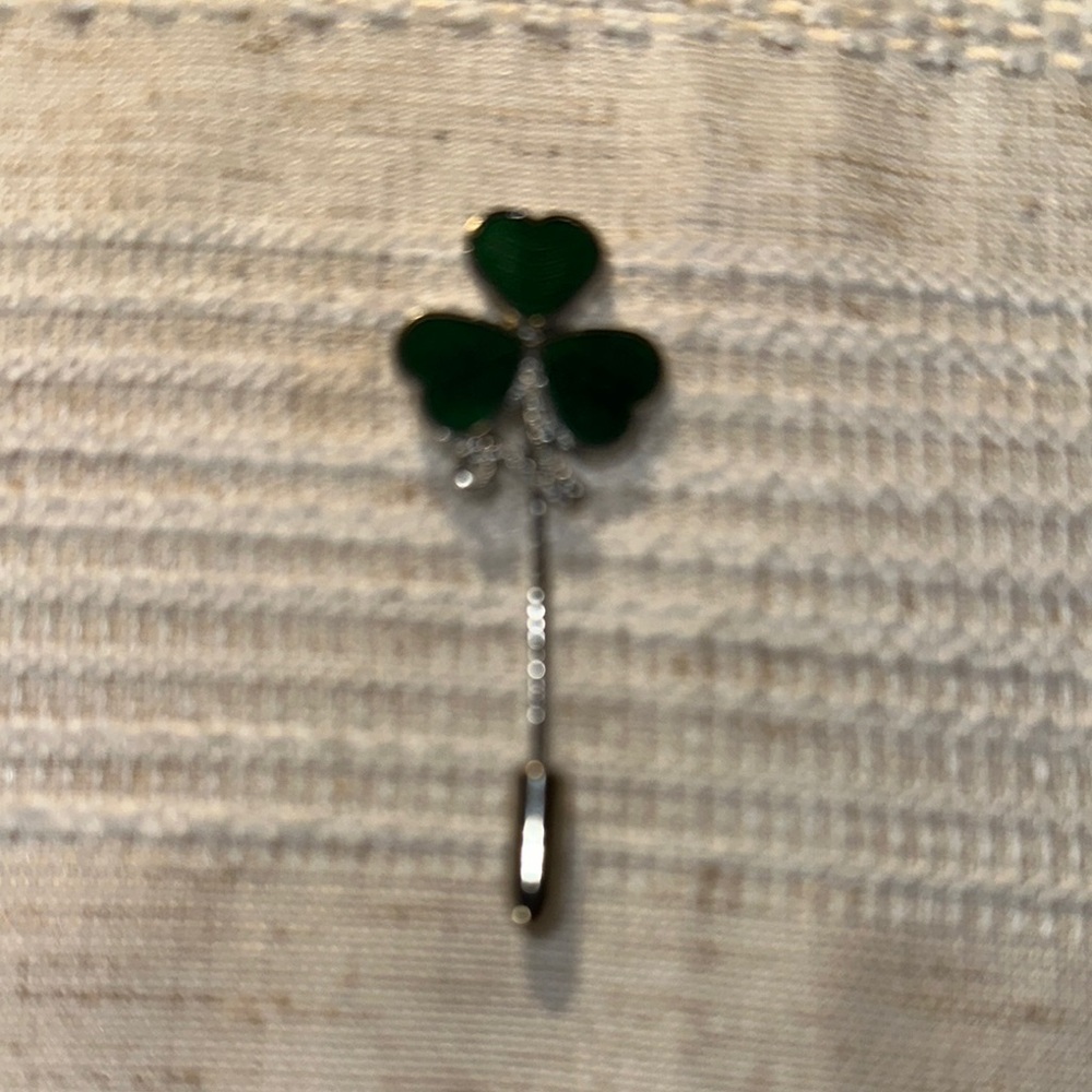 Green Clover Brooch